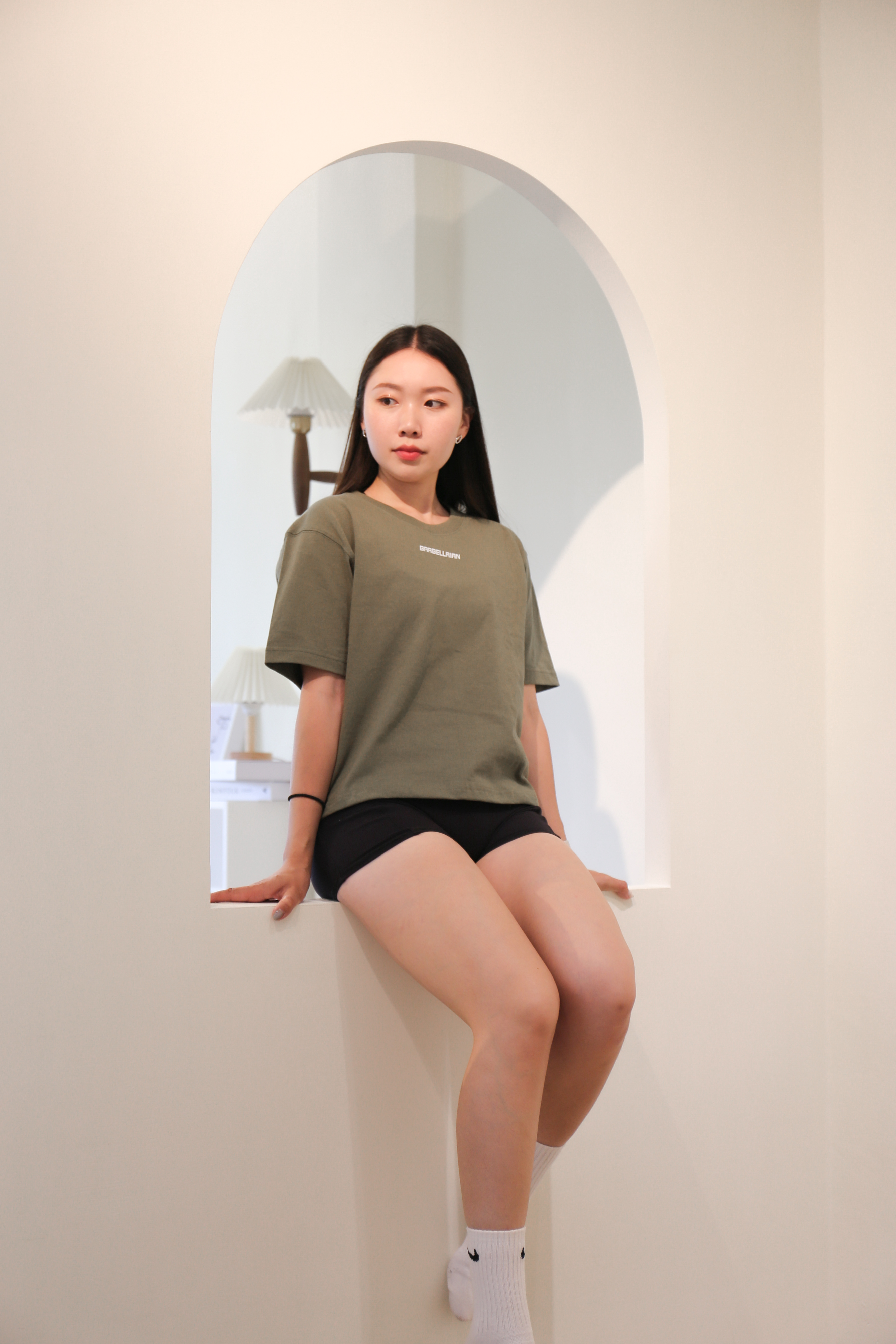 BARBELLRIAN purepower 重磅短版棉T-酪梨綠